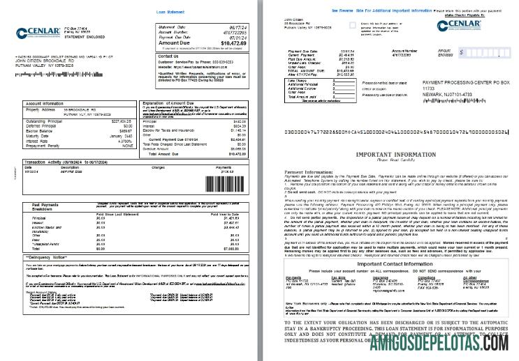 Declaração de empréstimo da administração central de empréstimos dos EUA, 3 páginas 1 2 Scr modelo